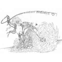 Раскраска: Ghost Rider (Супер герой) #82025 - Раскраски для печати