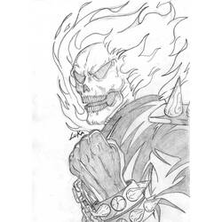 Раскраска: Ghost Rider (Супер герой) #82027 - Раскраски для печати