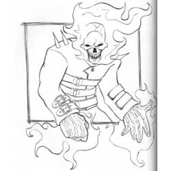 Раскраска: Ghost Rider (Супер герой) #82033 - Раскраски для печати