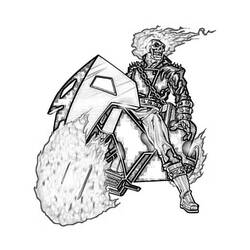 Раскраска: Ghost Rider (Супер герой) #82036 - Раскраски для печати