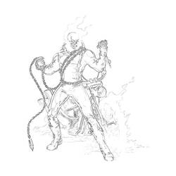 Раскраска: Ghost Rider (Супер герой) #82037 - Раскраски для печати
