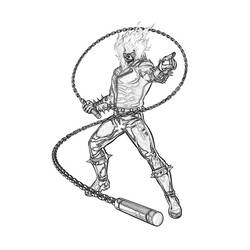 Раскраска: Ghost Rider (Супер герой) #82046 - Раскраски для печати