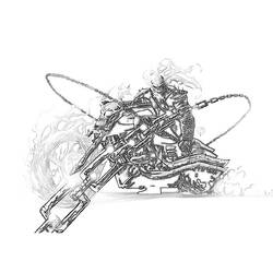 Раскраска: Ghost Rider (Супер герой) #82048 - Раскраски для печати