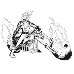Раскраска: Ghost Rider (Супер герой) #82057 - Раскраски для печати