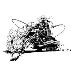 Раскраска: Ghost Rider (Супер герой) #82077 - Раскраски для печати