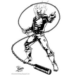 Раскраска: Ghost Rider (Супер герой) #82089 - Раскраски для печати