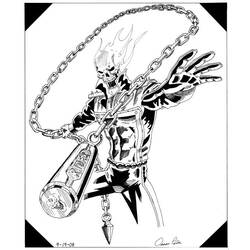 Раскраска: Ghost Rider (Супер герой) #82103 - Раскраски для печати