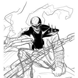 Раскраска: Ghost Rider (Супер герой) #82122 - Раскраски для печати