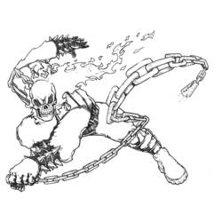 Раскраска: Ghost Rider (Супер герой) #82215 - Раскраски для печати