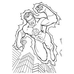 Раскраска: Зеленый Фонарь (Супер герой) #81302 - Раскраски для печати