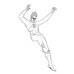 Раскраска: Зеленый Фонарь (Супер герой) #81303 - Бесплатные раскраски для печати