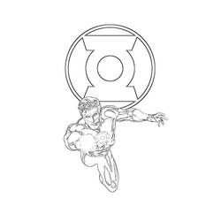 Раскраска: Зеленый Фонарь (Супер герой) #81316 - Раскраски для печати