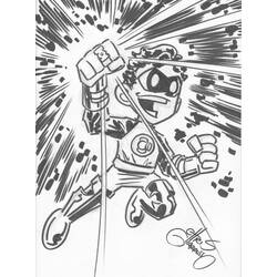 Раскраска: Зеленый Фонарь (Супер герой) #81451 - Бесплатные раскраски для печати