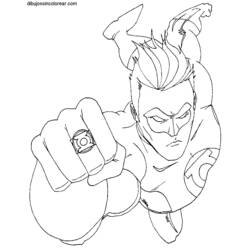 Раскраска: Зеленый Фонарь (Супер герой) #81507 - Раскраски для печати