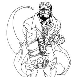 Раскраска: Hellboy (Супер герой) #78485 - Раскраски для печати