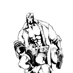 Раскраска: Hellboy (Супер герой) #78487 - Раскраски для печати