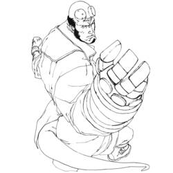 Раскраска: Hellboy (Супер герой) #78490 - Раскраски для печати