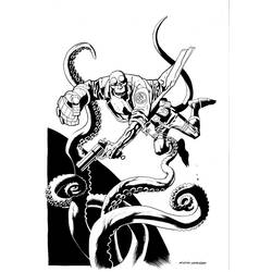 Раскраска: Hellboy (Супер герой) #78504 - Раскраски для печати