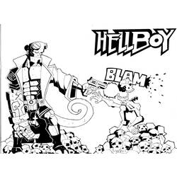 Раскраска: Hellboy (Супер герой) #78608 - Раскраски для печати