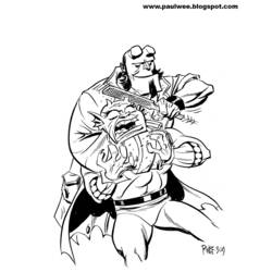 Раскраска: Hellboy (Супер герой) #78618 - Раскраски для печати