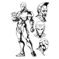 Раскраска: Железный Человек (Супер герой) #80525 - Бесплатные раскраски для печати
