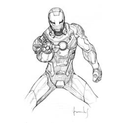 Раскраска: Железный Человек (Супер герой) #80535 - Раскраски для печати