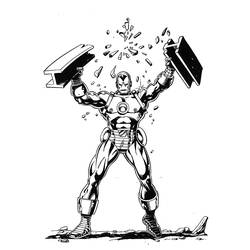 Раскраска: Железный Человек (Супер герой) #80539 - Бесплатные раскраски для печати