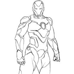 Раскраска: Железный Человек (Супер герой) #80548 - Раскраски для печати