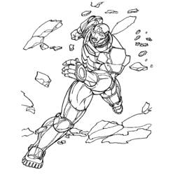 Раскраска: Железный Человек (Супер герой) #80555 - Бесплатные раскраски для печати