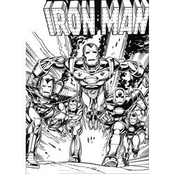 Раскраска: Железный Человек (Супер герой) #80573 - Бесплатные раскраски для печати