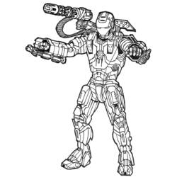 Раскраска: Железный Человек (Супер герой) #80577 - Раскраски для печати