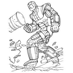 Раскраска: Железный Человек (Супер герой) #80597 - Бесплатные раскраски для печати
