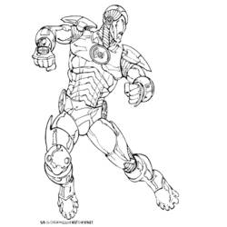 Раскраска: Железный Человек (Супер герой) #80600 - Бесплатные раскраски для печати