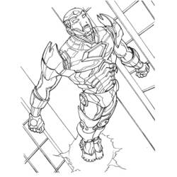 Раскраска: Железный Человек (Супер герой) #80602 - Бесплатные раскраски для печати