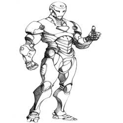 Раскраска: Железный Человек (Супер герой) #80607 - Бесплатные раскраски для печати