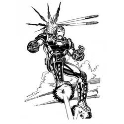 Раскраска: Железный Человек (Супер герой) #80635 - Бесплатные раскраски для печати
