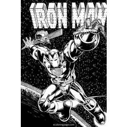 Раскраска: Железный Человек (Супер герой) #80642 - Бесплатные раскраски для печати