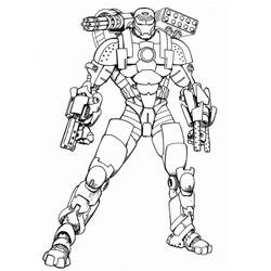 Раскраска: Железный Человек (Супер герой) #80666 - Раскраски для печати