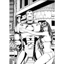 Раскраска: Железный Человек (Супер герой) #80676 - Бесплатные раскраски для печати