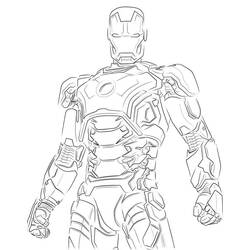 Раскраска: Железный Человек (Супер герой) #80696 - Раскраски для печати