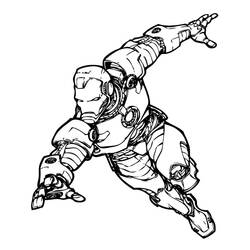 Раскраска: Железный Человек (Супер герой) #80704 - Бесплатные раскраски для печати