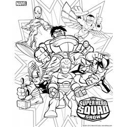 Раскраска: Marvel Superhero (Супер герой) #79717 - Бесплатные раскраски для печати