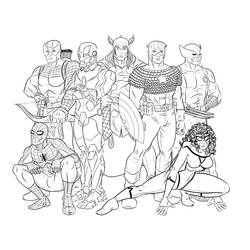 Раскраска: Marvel Superhero (Супер герой) #80078 - Раскраски для печати