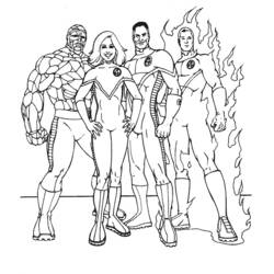 Раскраска: Мистер Фантастик (Супер герой) #84753 - Раскраски для печати