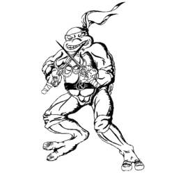 Раскраска: Черепашки ниндзя (Супер герой) #75359 - Бесплатные раскраски для печати