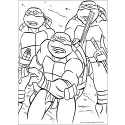 Раскраска: Черепашки ниндзя (Супер герой) #75360 - Бесплатные раскраски для печати
