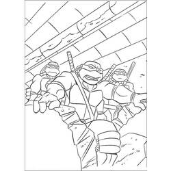 Раскраска: Черепашки ниндзя (Супер герой) #75382 - Бесплатные раскраски для печати