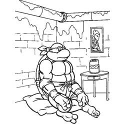 Раскраска: Черепашки ниндзя (Супер герой) #75384 - Бесплатные раскраски для печати