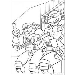 Раскраска: Черепашки ниндзя (Супер герой) #75390 - Бесплатные раскраски для печати