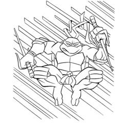 Раскраска: Черепашки ниндзя (Супер герой) #75427 - Бесплатные раскраски для печати